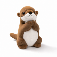 Otter Kuscheltier Betend 19 cm - Weißer Hintergrund frontal