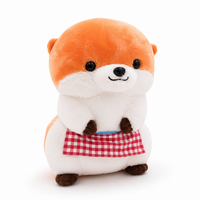 Otter Kuscheltier mit karierter Schürze - 40cm · 30cm