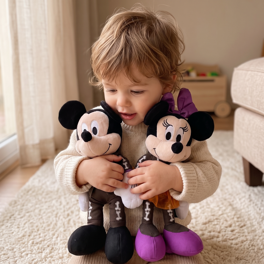 Mickey und Minnie Kuscheltier Halloween-Skelett - Gemütlicher Einsatz drinnen