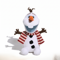 Olaf Schneemann Kuscheltier 28 cm - Frontalansicht auf weißem Hintergrund