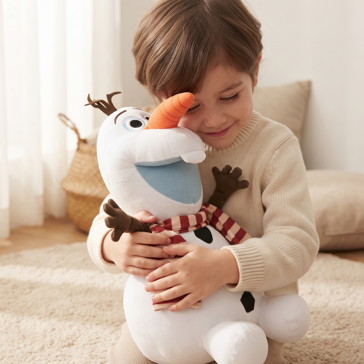 Olaf Schneemann Kuscheltier 28 cm - Anwendung, gemütliches Zuhause