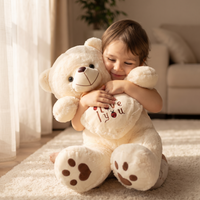 Teddybär Kuscheltier mit Herz I Love You 50-70cm - Gemütliche Nutzung im Innenbereich