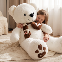 Weißer XXL Teddybär Herz Love - Verwendung gemütlich zu Hause