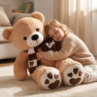 Beige XXL Teddybär Herz Love - Verwendung gemütlich zu Hause