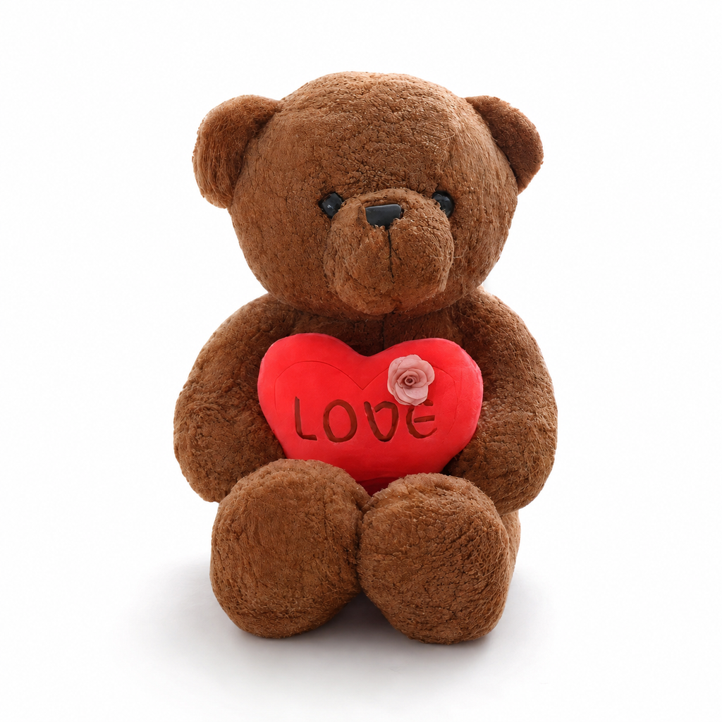 Bärchen Kuscheltier mit Love-Herz zum Valentinstag - 40cm · 50-cm · 60cm