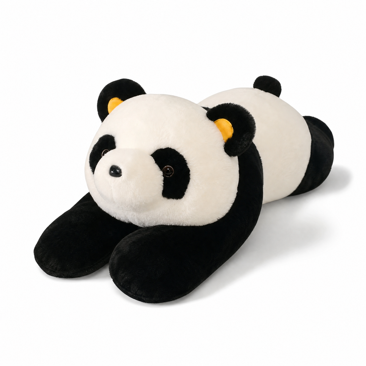 Panda Kuscheltier XXL mit Gewicht schwarz-weiß - Weißer Hintergrund frontal