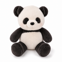 Panda Kuscheltier läuft ohne Batterie 45-60 cm - weißer Hintergrund frontal