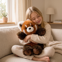 Roter Panda Kuscheltier animiert läuft 55 cm - Verwendung gemütliches Interieur