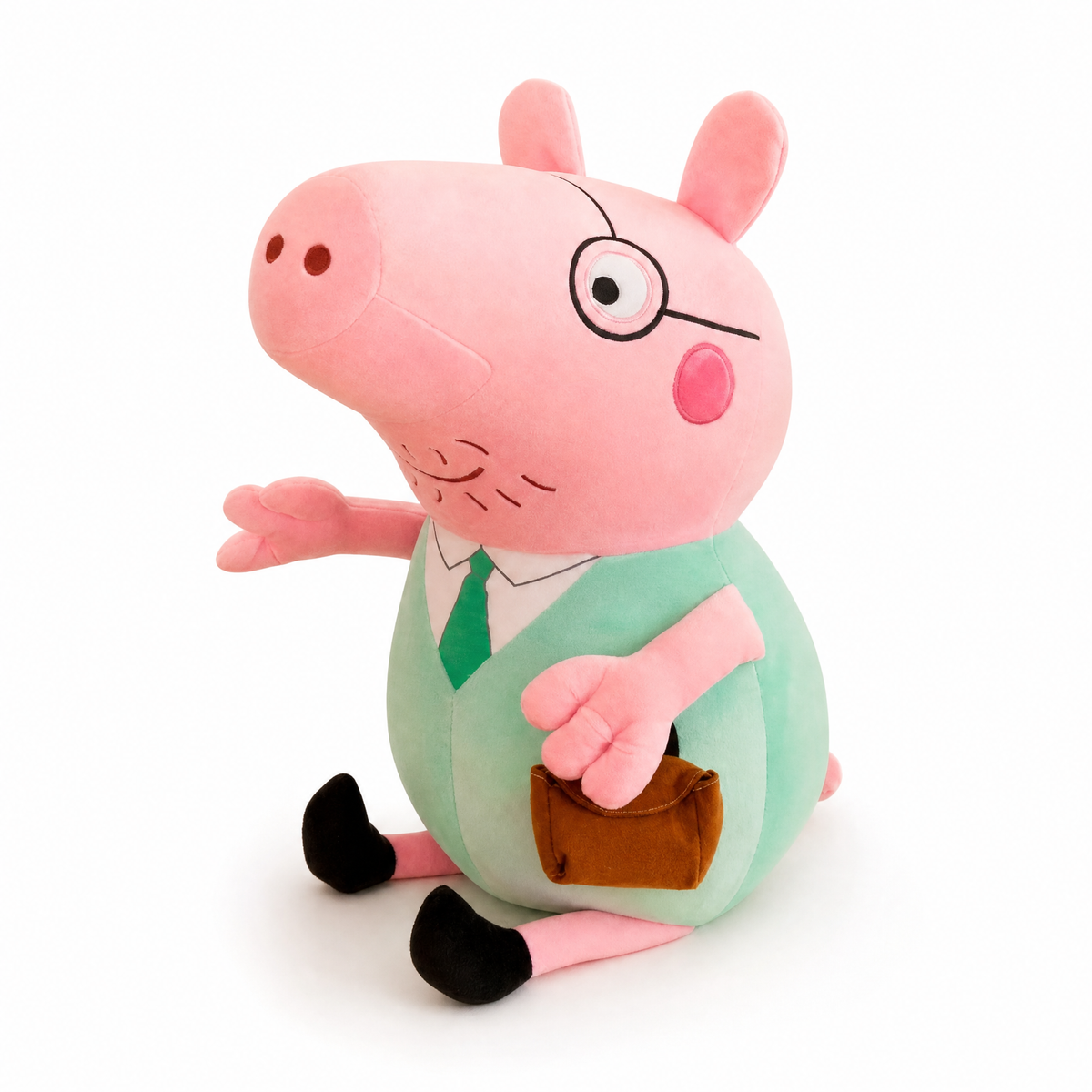 Papa Pig Kuscheltier Peppa Pig 25 cm - Weißer Hintergrund frontal