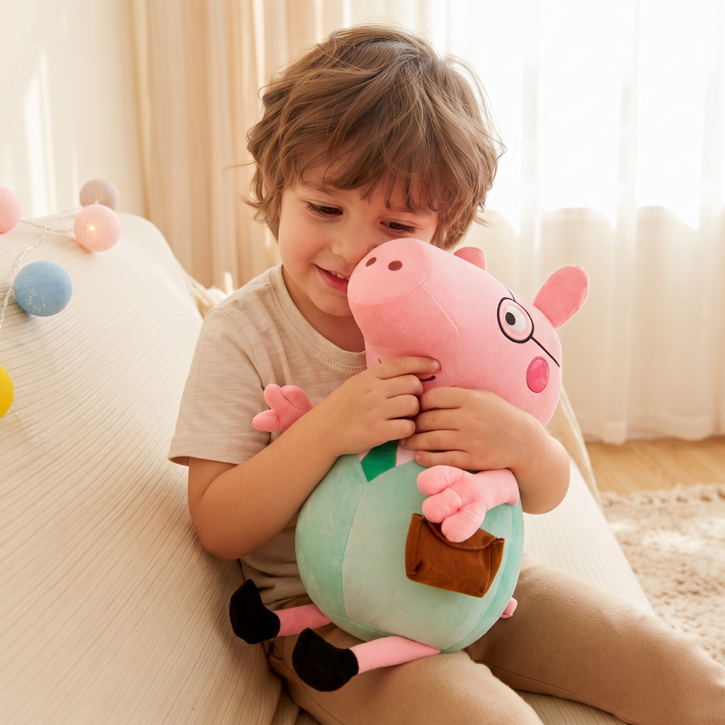 Papa Pig Kuscheltier Peppa Pig 25 cm - Verwendung gemütlich drinnen