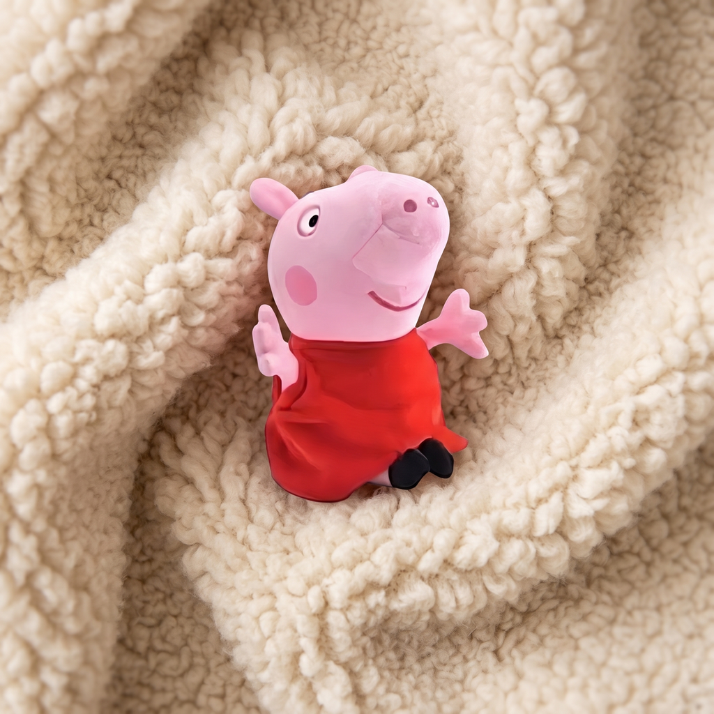 Peppa Pig Kuscheltier 19 cm rotes Kleid - Detail Material