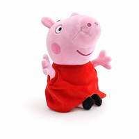 Peppa Pig Kuscheltier 19 cm rotes Kleid - Weißer Hintergrund frontal