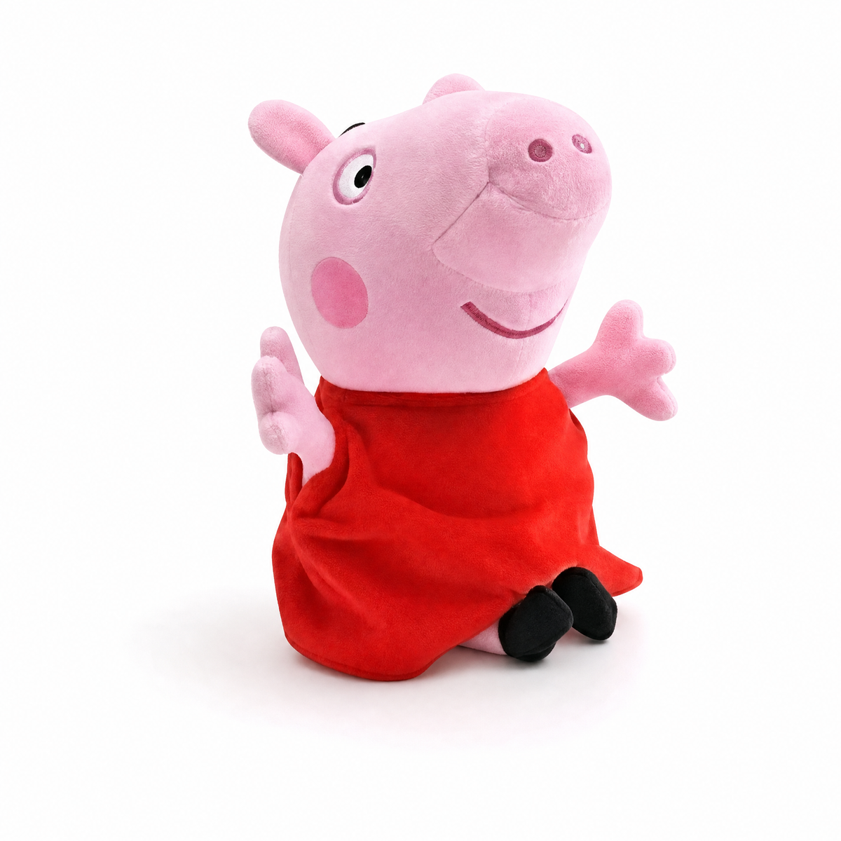 Peppa Pig Kuscheltier 19 cm rotes Kleid - Weißer Hintergrund frontal