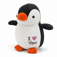 Pinguin Kuscheltier I Love You - Schwarz