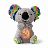 Graues Atmendes Koala Kuscheltier mit Beruhigungsfunktion - weißer Hintergrund Frontal