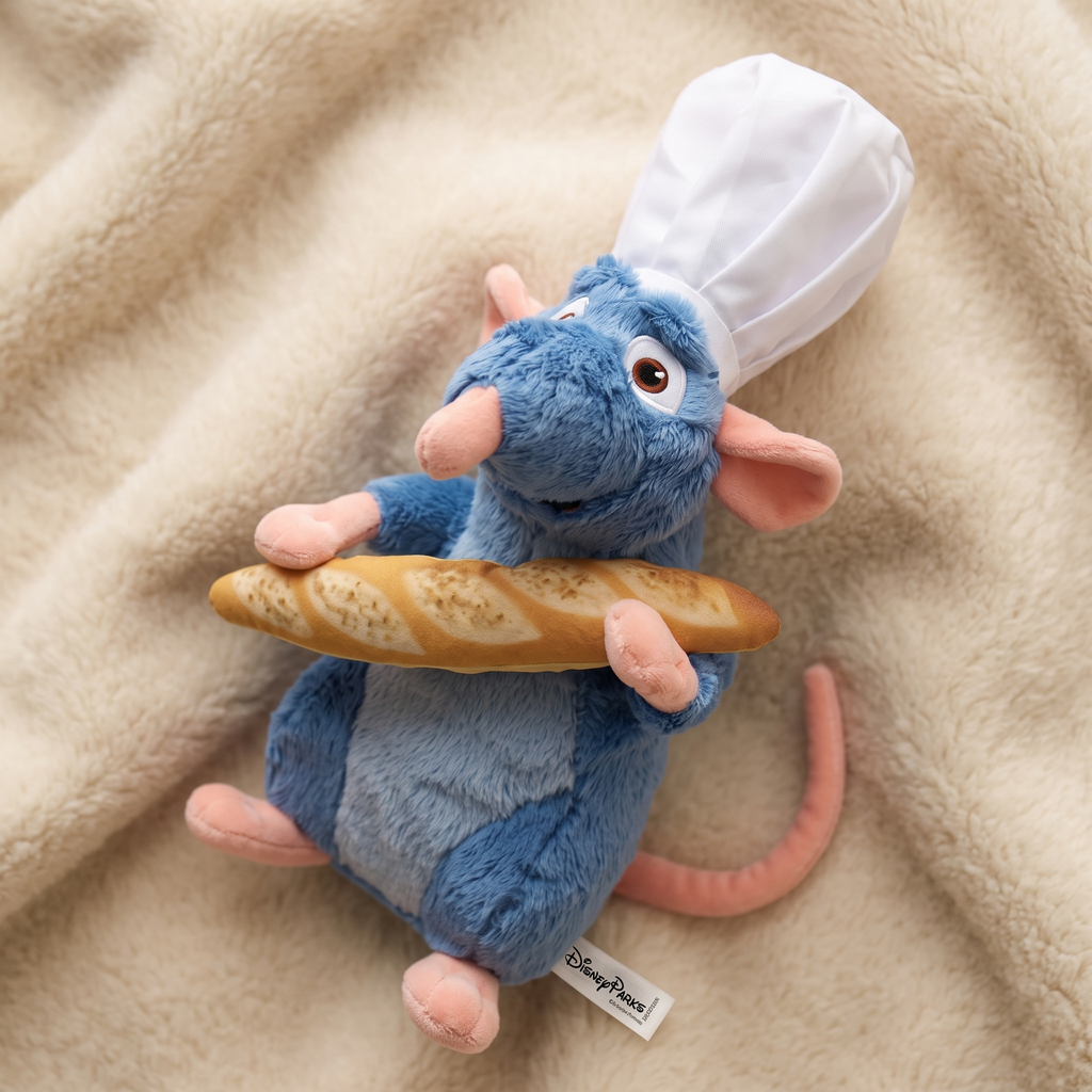 Rémy Kuscheltier Ratatouille Koch mit Baguette - Detail Material