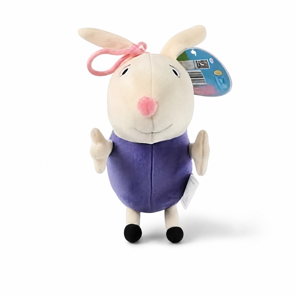 Richard Rabbit Kuscheltier - Figur Peppa Pig 19cm - Weißer Hintergrund frontal