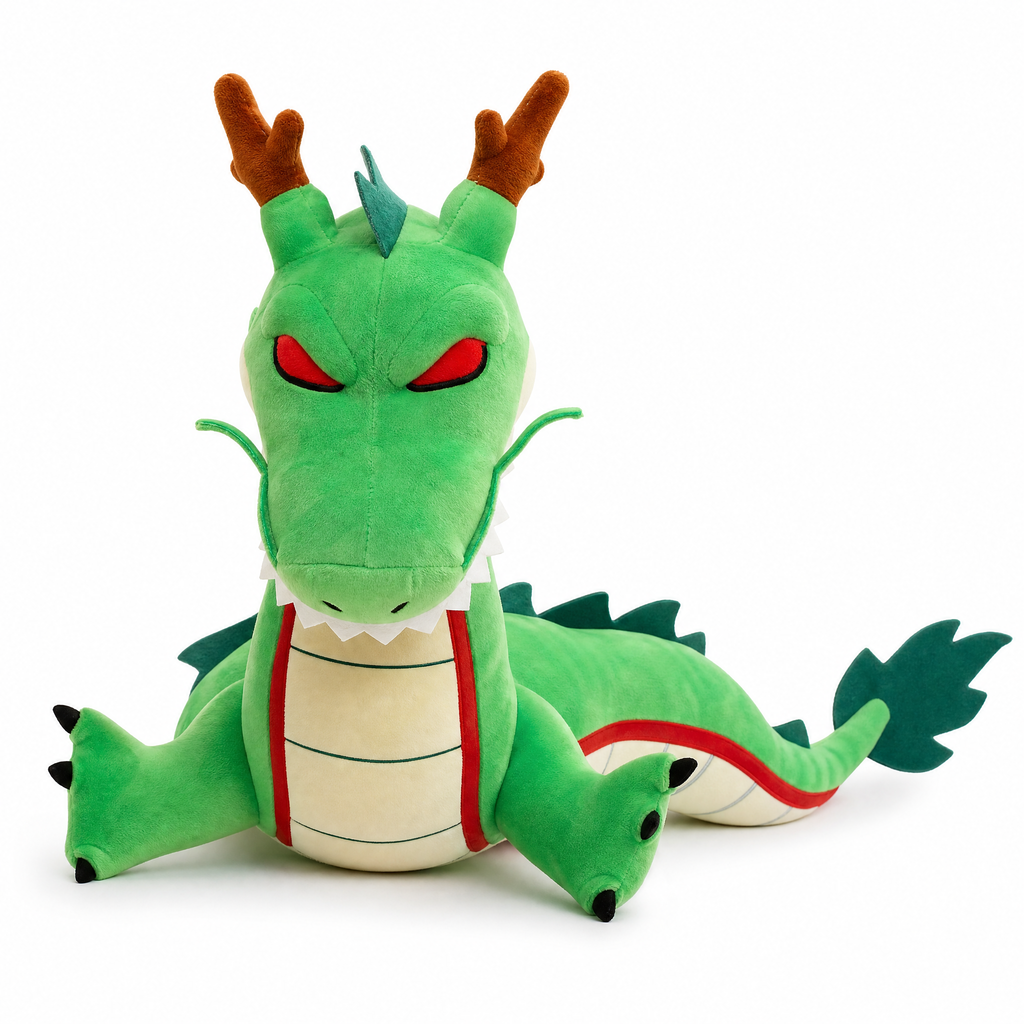 Shenron Kuscheltier XXL heiliger Drache - weißer Hintergrund frontal