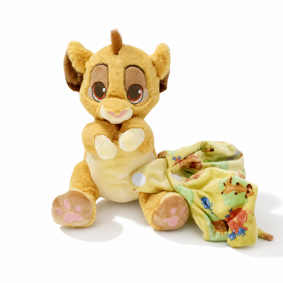 Simba Kuscheltier mit abnehmbarer Decke - Weißer Hintergrund frontal