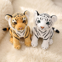 Baby Tiger Kuscheltier realistisch 23cm - Detail Material