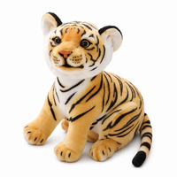 Baby Tiger Kuscheltier realistisch 23cm - Braun