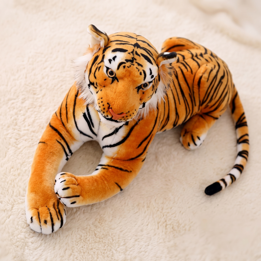 Tiger Kuscheltierkissen XXL gemütlich - Detail Material