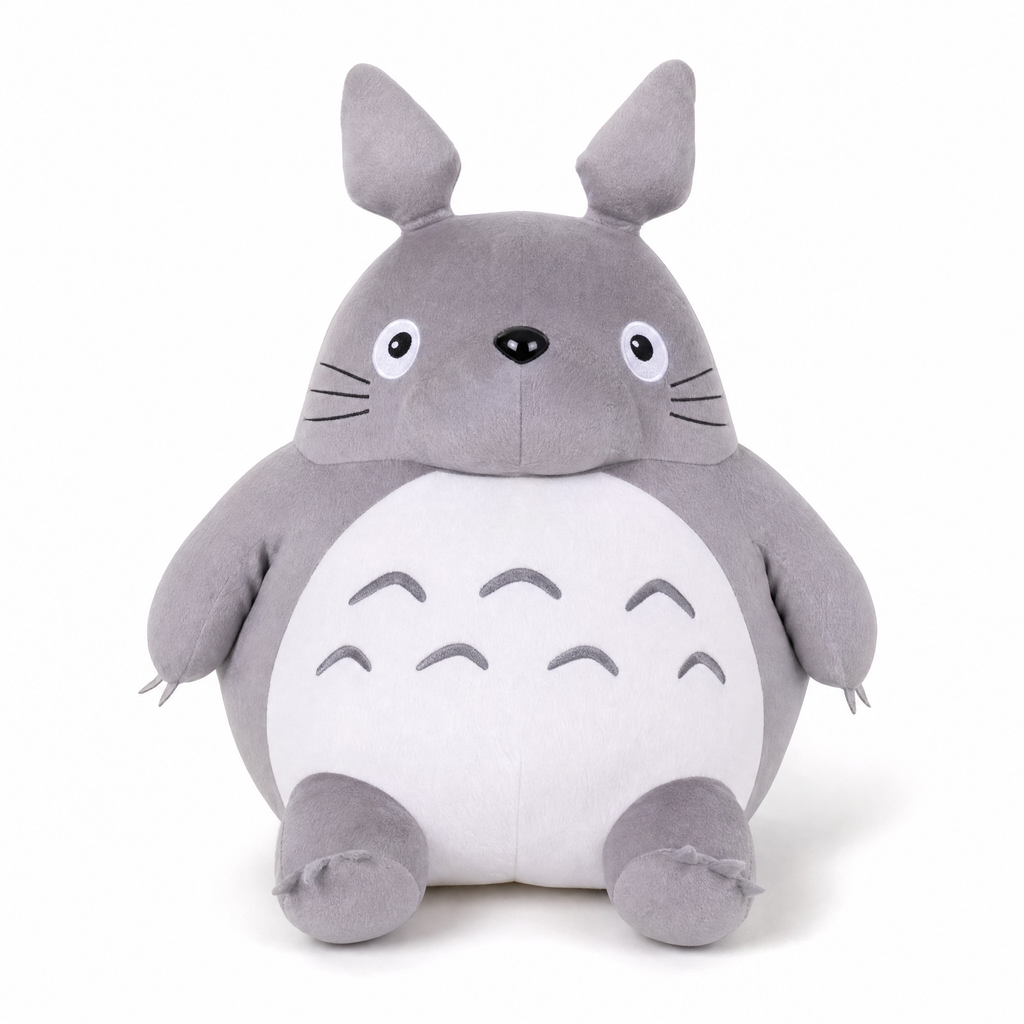 Totoro Kuscheltier weich mehrere Größen - weißer Hintergrund frontal