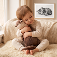 Braunes Otter Kuscheltier Federmäppchen 40 cm - Gemütliche Nutzung im Innenbereich