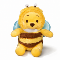 Winnie Puuh Kuscheltier im Bienenkostüm 50 cm - Weißer Hintergrund frontal