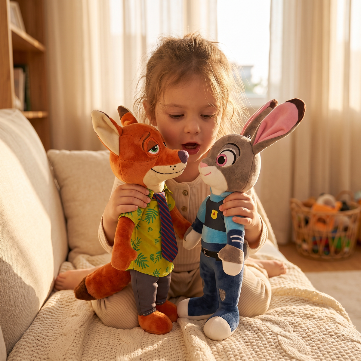 Zoomania Kuscheltiere Nick Wilde und Judy Hopps - Anwendung, gemütliches Zuhause