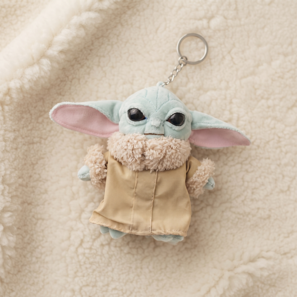 Baby Yoda Grogu Plüsch Schlüsselanhänger Star Wars - Detailansicht Material