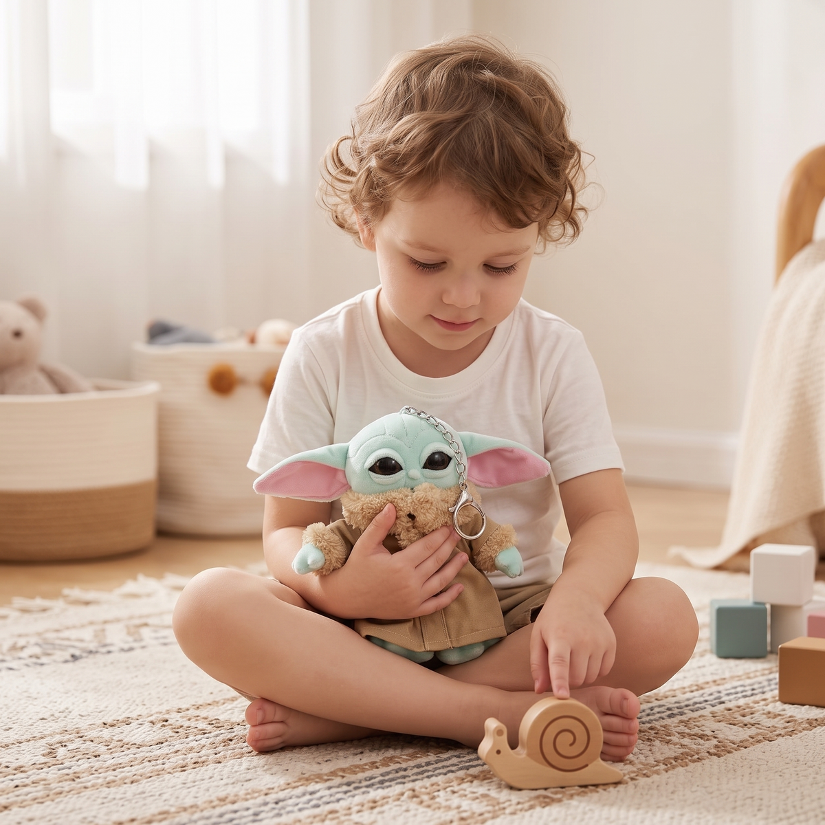 Baby Yoda Grogu Plüsch Schlüsselanhänger Star Wars - Gemütlicher Einsatz drinnen