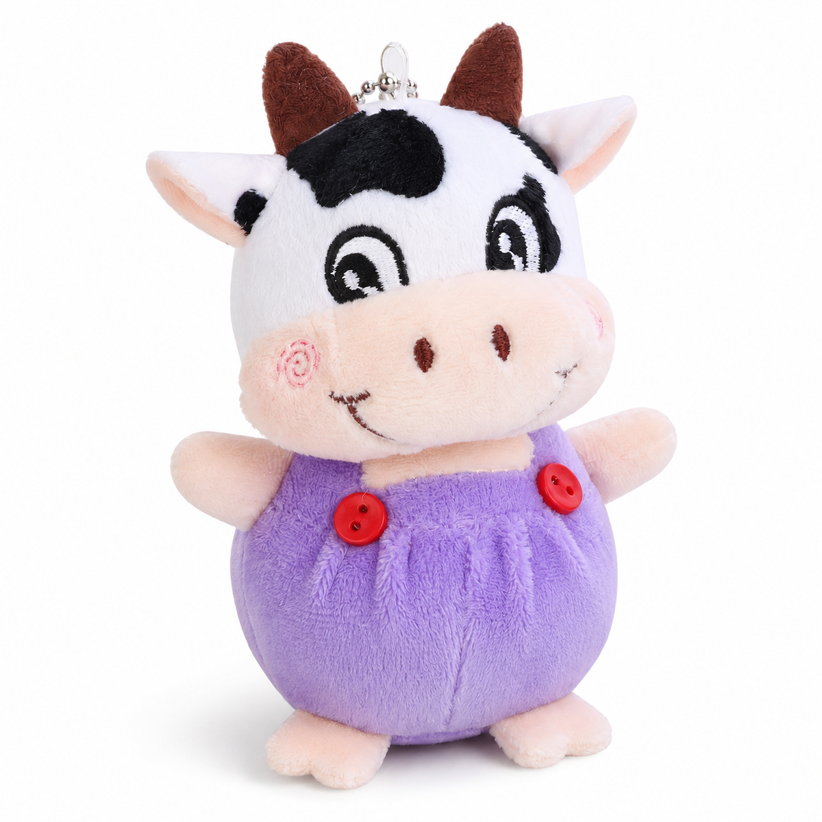 Kuh Plüsch Schlüsselanhänger 10 cm - Violett