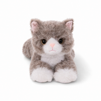Realistische Katze Kuscheltier - Weißer Hintergrund Frontal