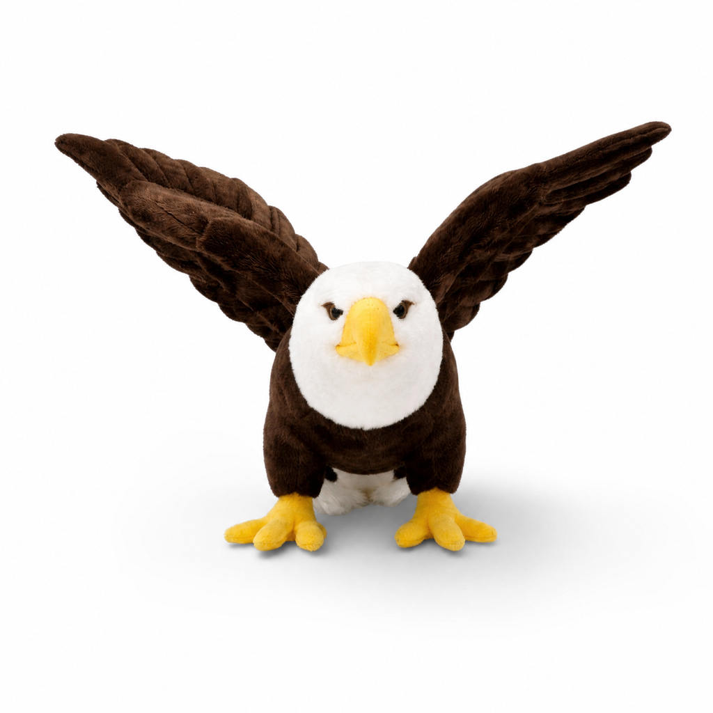 Realistisches Adler Kuscheltier - Weißer Hintergrund Frontal