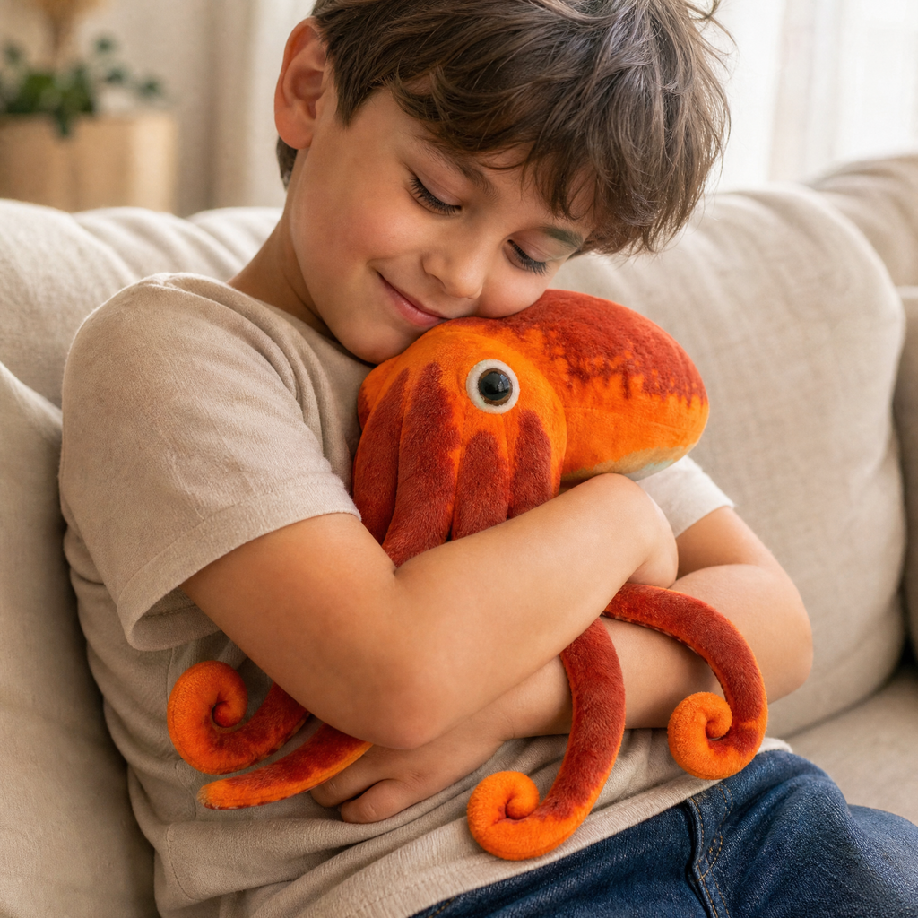 Realistisches Riesenkraken Kuscheltier Oktopus - Gemütliche Nutzung im Innenbereich