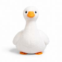 Realistisches weißes Enten Kuscheltier - Weißer Hintergrund frontal