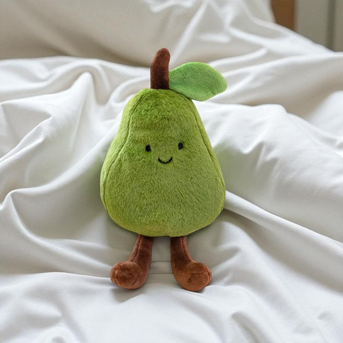 Birne Kuscheltier Kawaii lächelnd